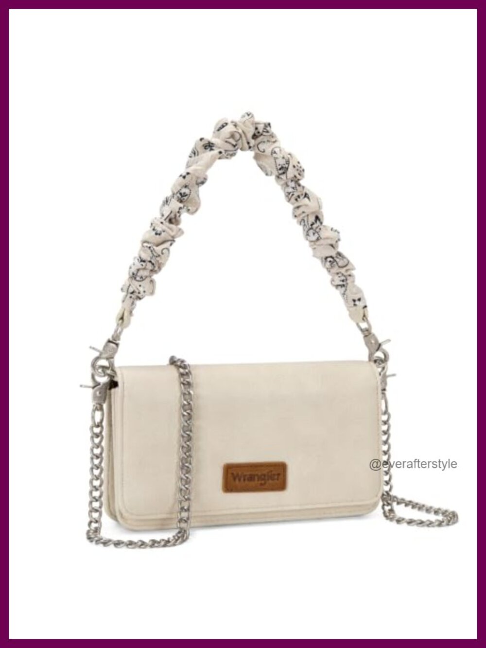 Vegan Leather Crossbody Bag Wallet Convertible Chain Strap Western